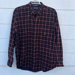 Nautica Vintage y2k Men's Cotton Plaid Jacket Shaket Shirt Sz L pocket e2